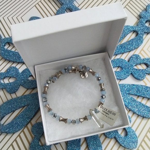 NWT Alex and Ani Crystal Retro Glam Wrap Bracelet - Picture 1 of 11